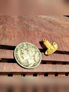 Tiny Gold Tone Sorority Pin with Loop